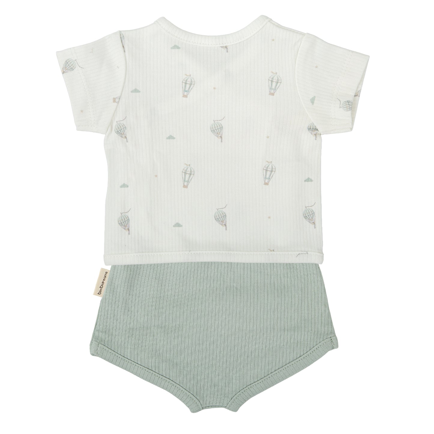 Set Jubón y ranita Blue Sky Blanco Verde 1-3 Meses