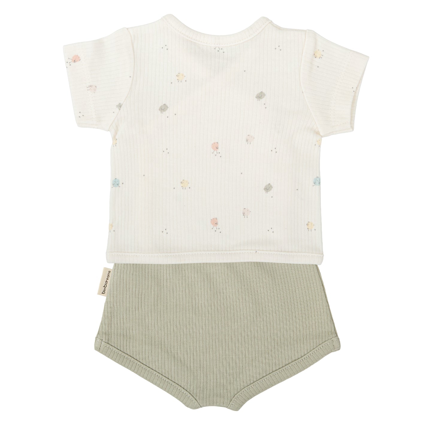 Set Jubón y ranita Chicks Blanco Verde 1-3 Meses