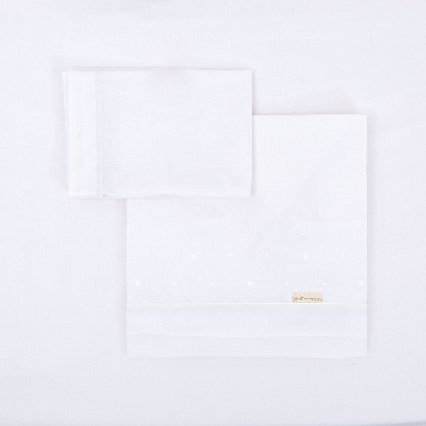 Juego sabanas algodon 100% 3 piezas Punts Blanco Coche (40x80)