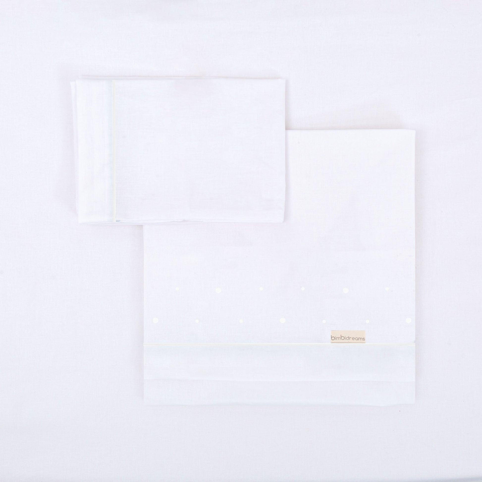 Juego sabanas algodon 100% 3 piezas Punts Blanco Coche (40x80)