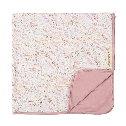 Manta Arrullo Niza Blanco Lila 75x75