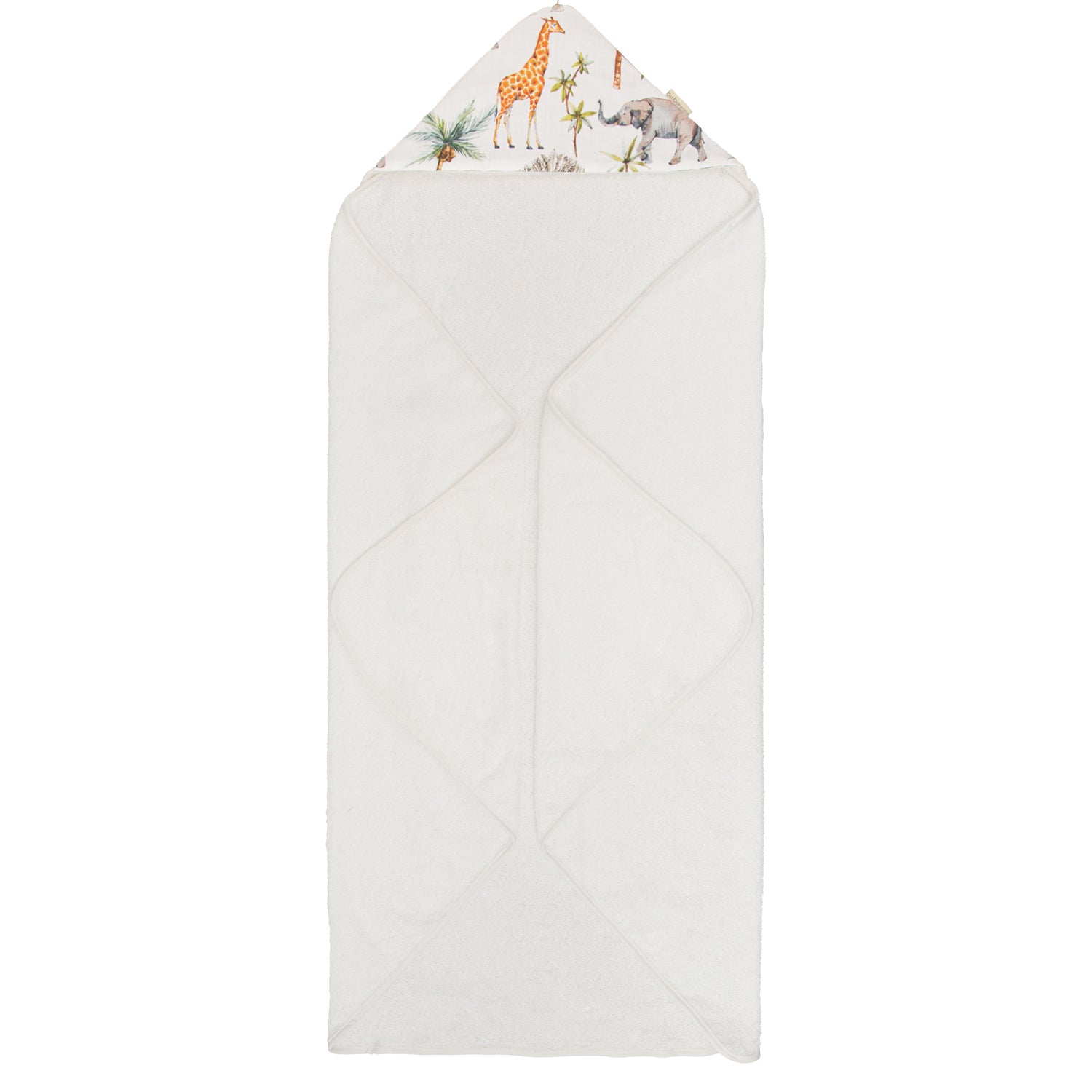 Capa de baño bebé África Blanco 100X100 2