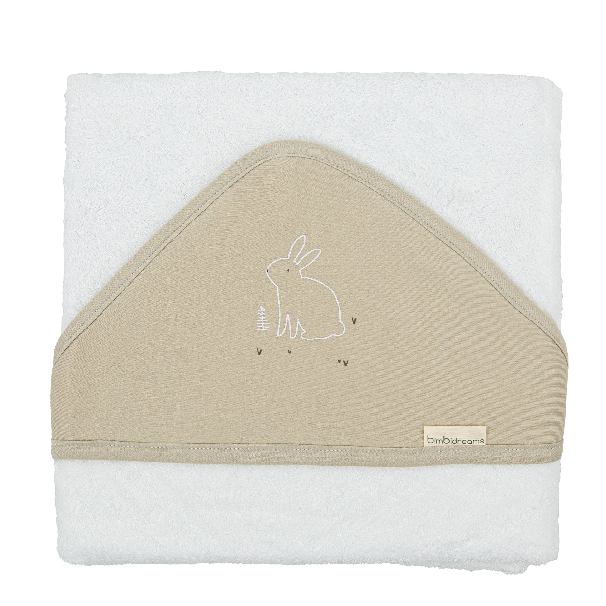 Capa de baño bebé Bunny VM Verde Musgo 100X100
