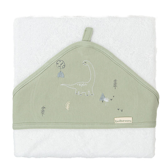 Capa de baño bebé Trex Blanco Verde 100X100