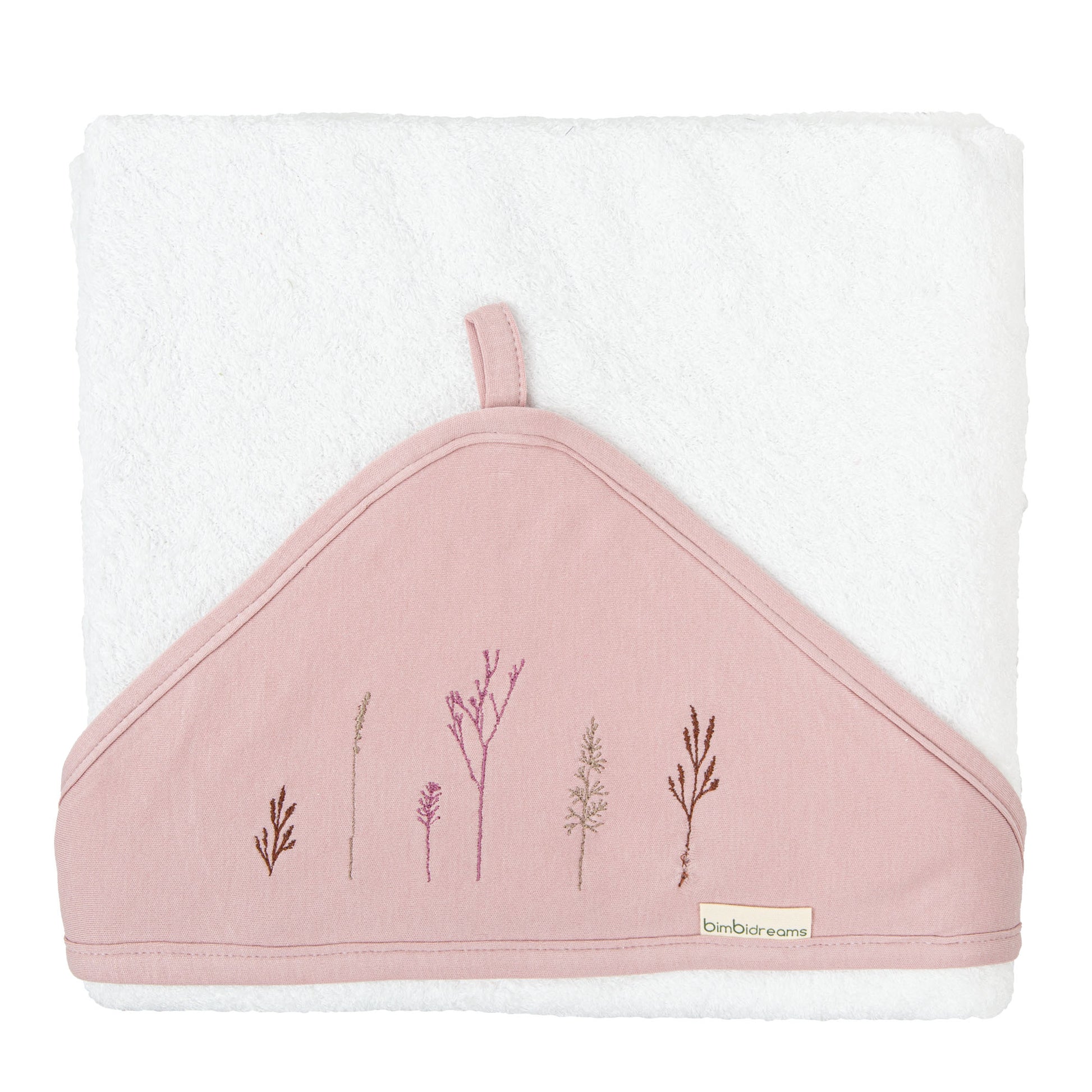 Capa de baño bebé Niza Blanco Lila 100X100