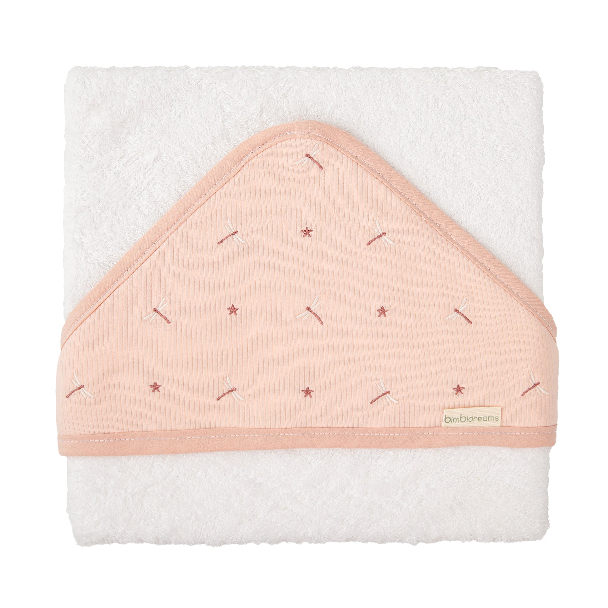 Capa de baño bebé Dafne Blanco Rosa 100X100