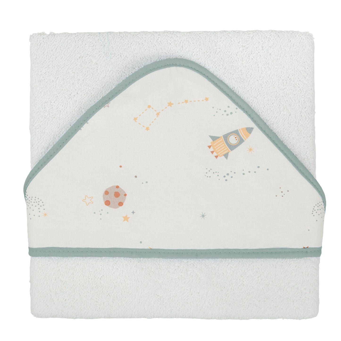 Capa de baño bebé Orbit Blanco Azul 100X100