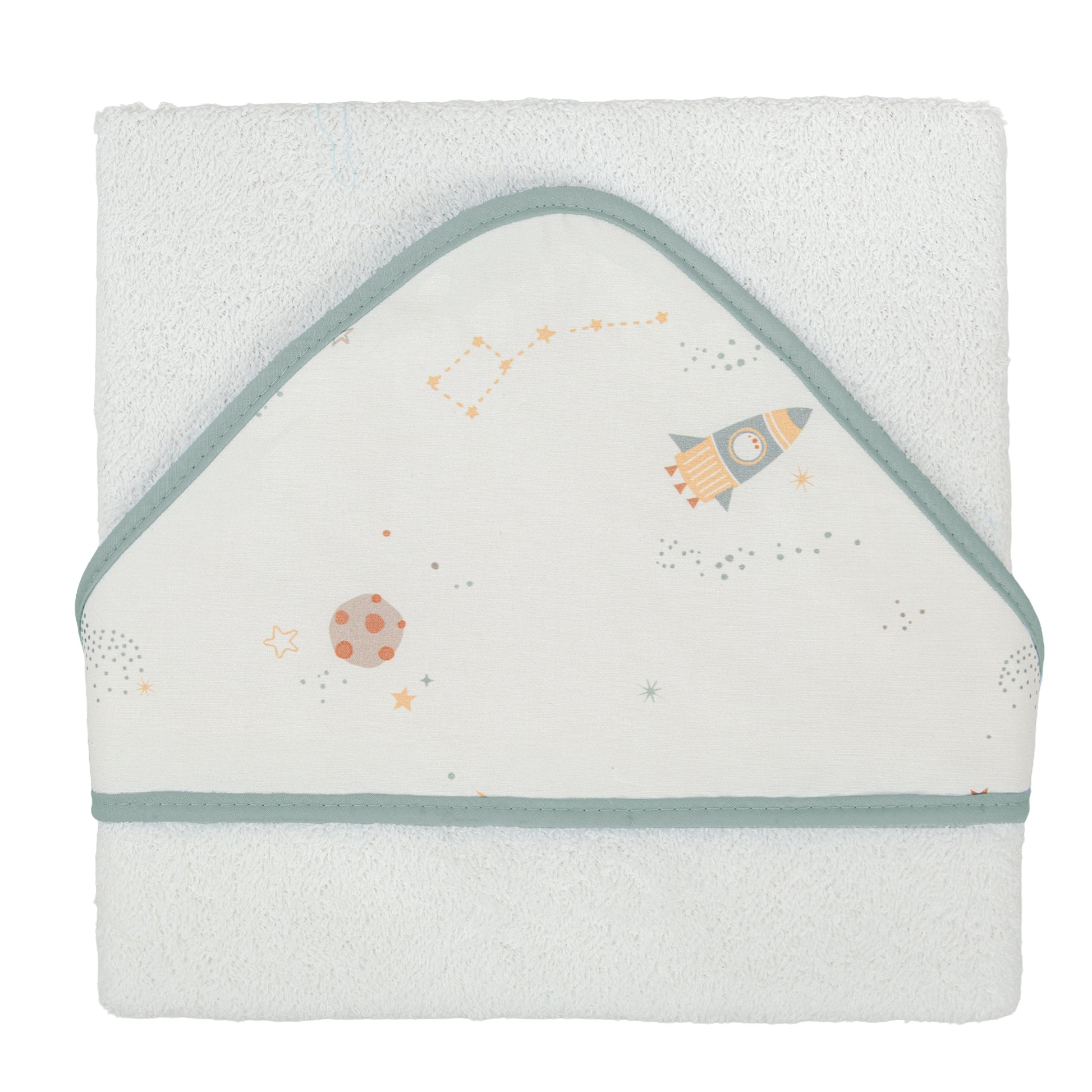 Capa de baño bebé Orbit Blanco Azul 100X100