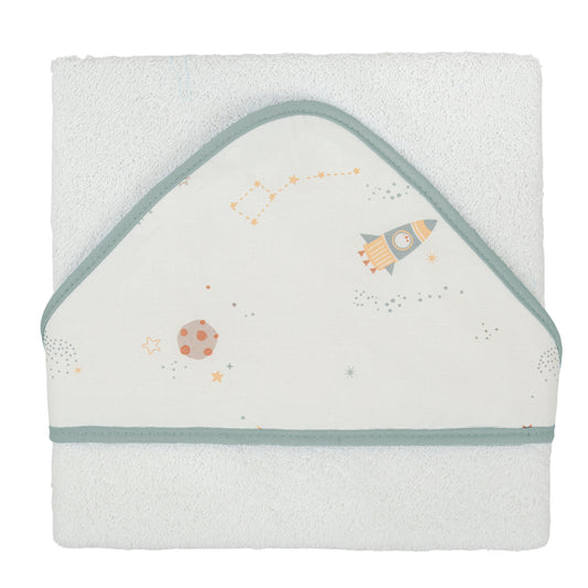 Capa de baño bebé Orbit Blanco Azul 100X100