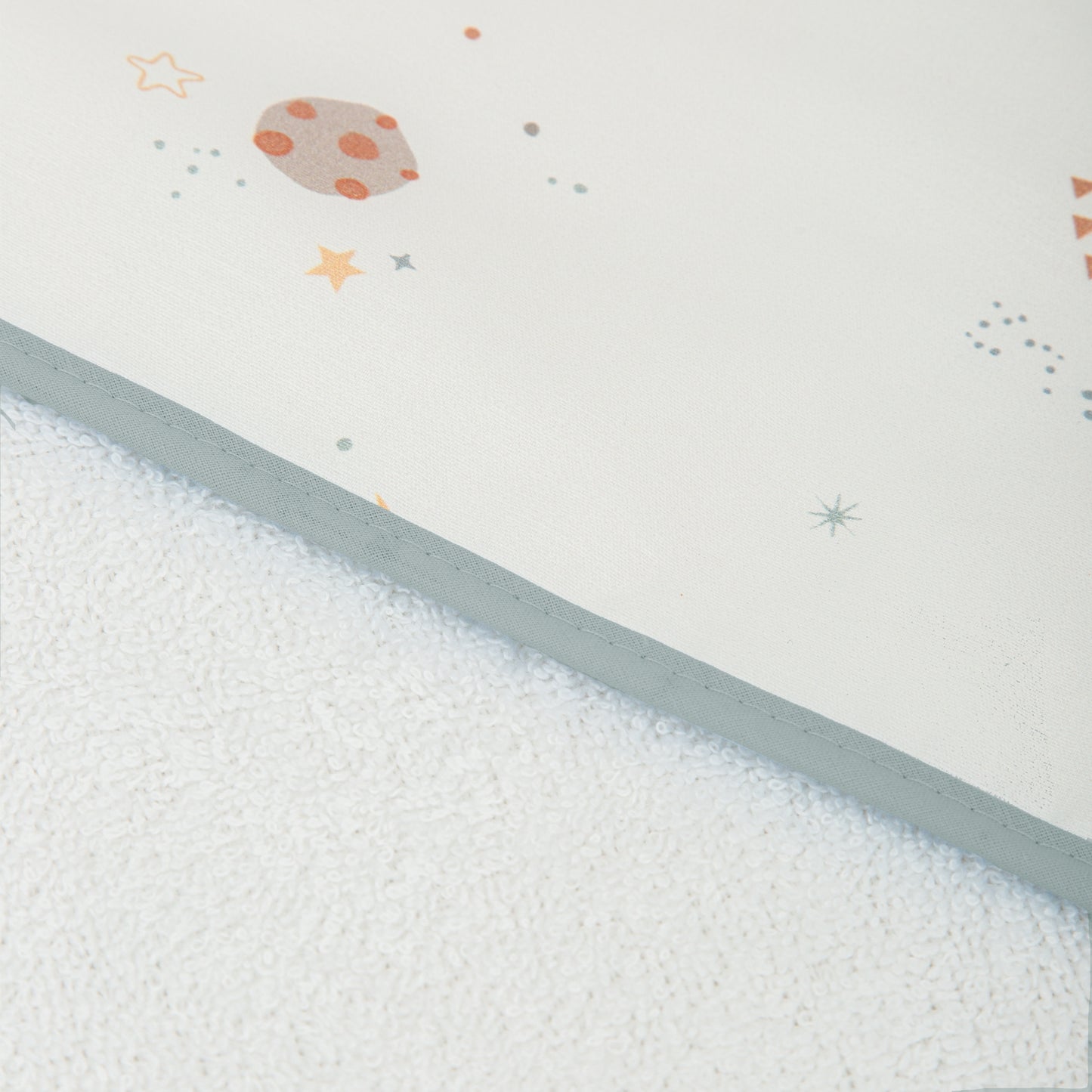 Capa de baño bebé Orbit Blanco Azul 100X100