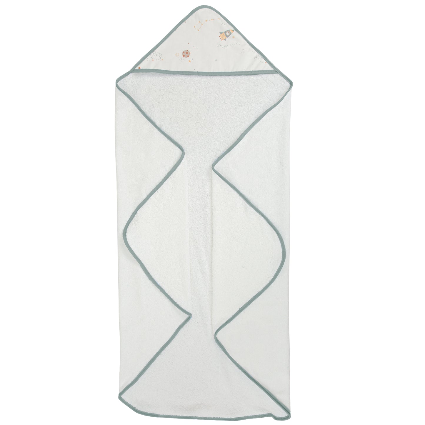 Capa de baño bebé Orbit Blanco Azul 100X100
