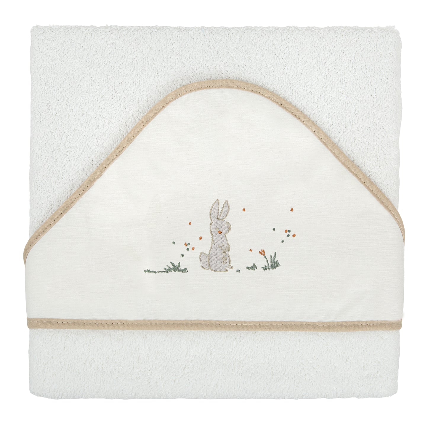 Capa de baño bebé Campo Blanco Lino 100X100
