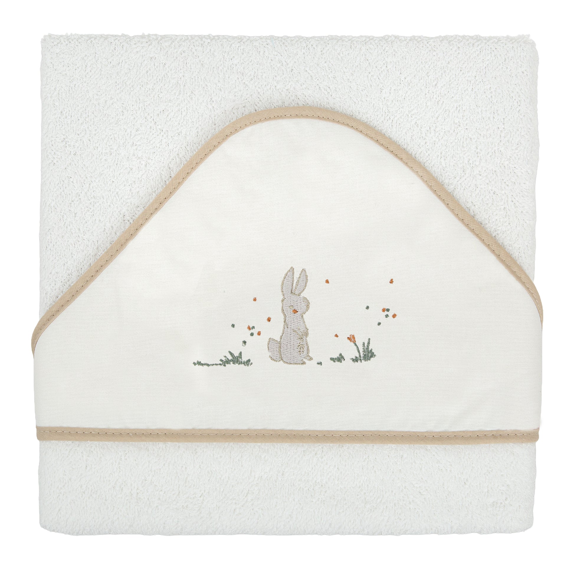 Capa de baño bebé Campo Blanco Lino 100X100