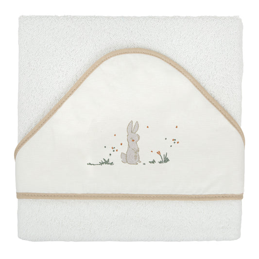 Capa de baño bebé Campo Blanco Lino 100X100