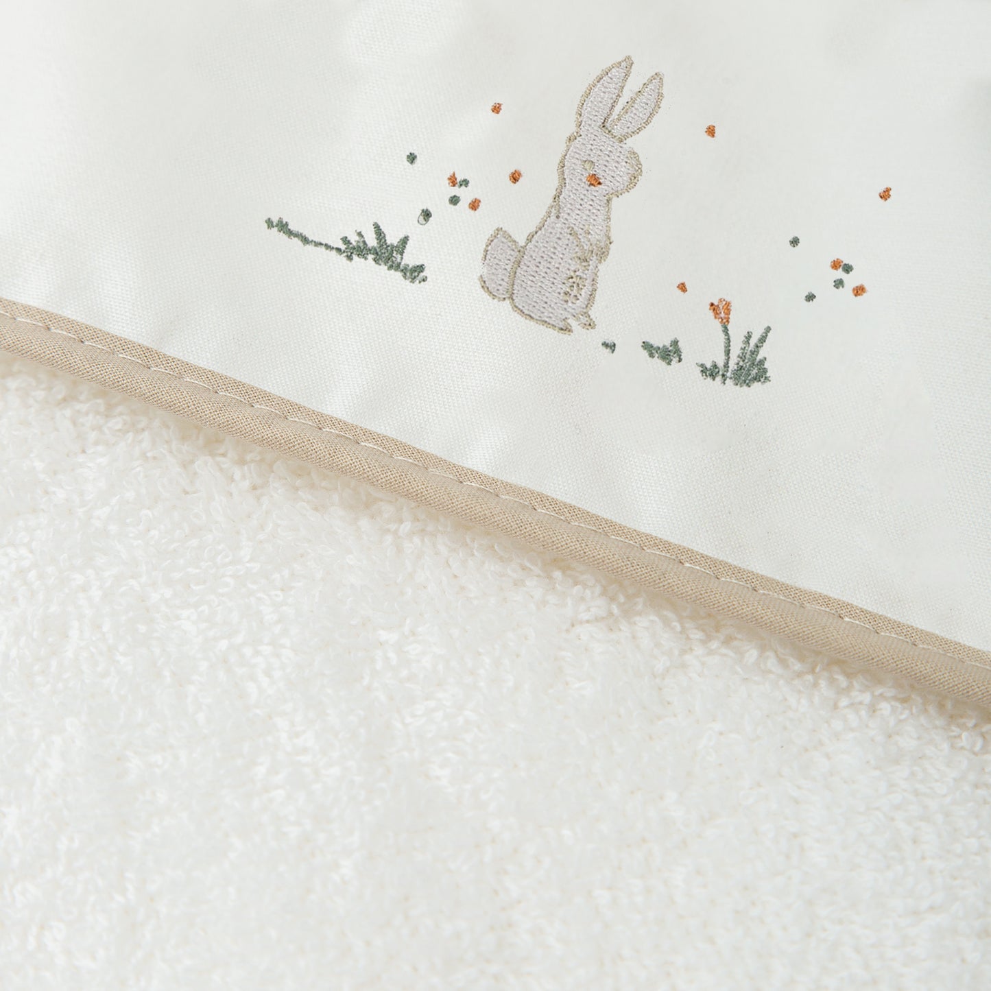 Capa de baño bebé Campo Blanco Lino 100X100