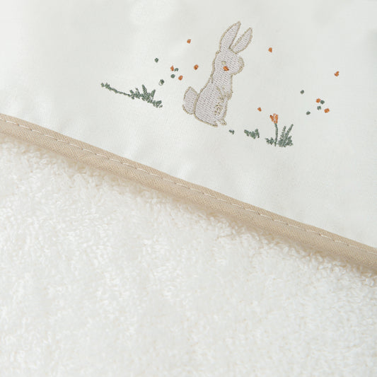 Capa de baño bebé Campo Blanco Lino 100X100