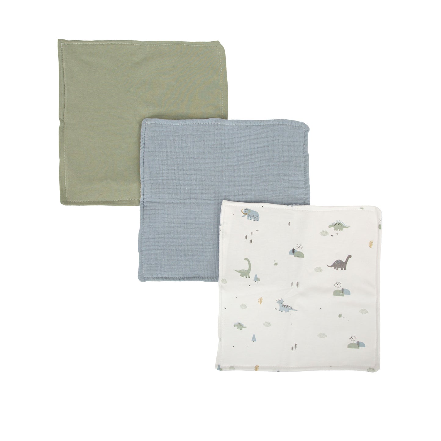 Toalla Bebé 3 unidades Trex Blanco Verde 30x30