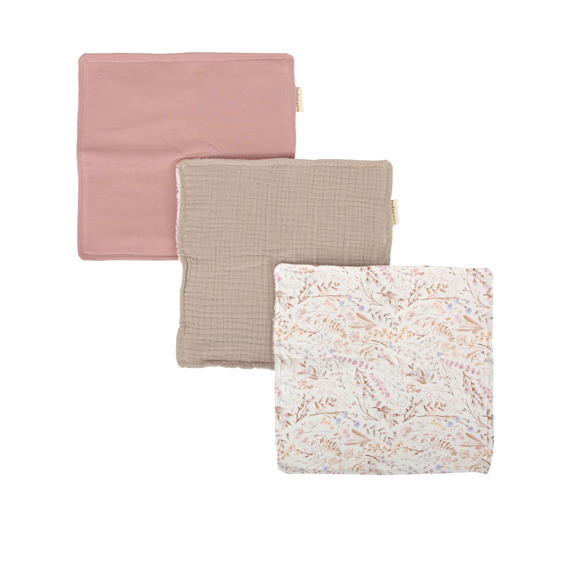 Toalla Bebé 3 unidades Niza Blanco Lila 30x30