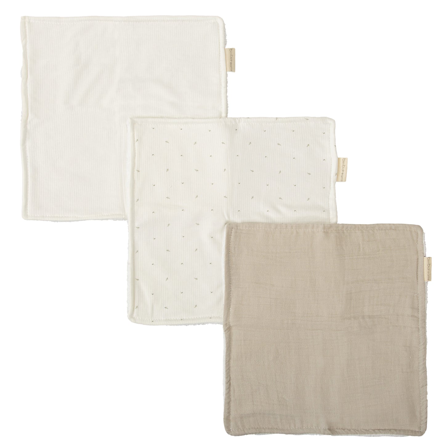 Toallita Bebé - set 3 Cornelia Blanco Verde 30x30
