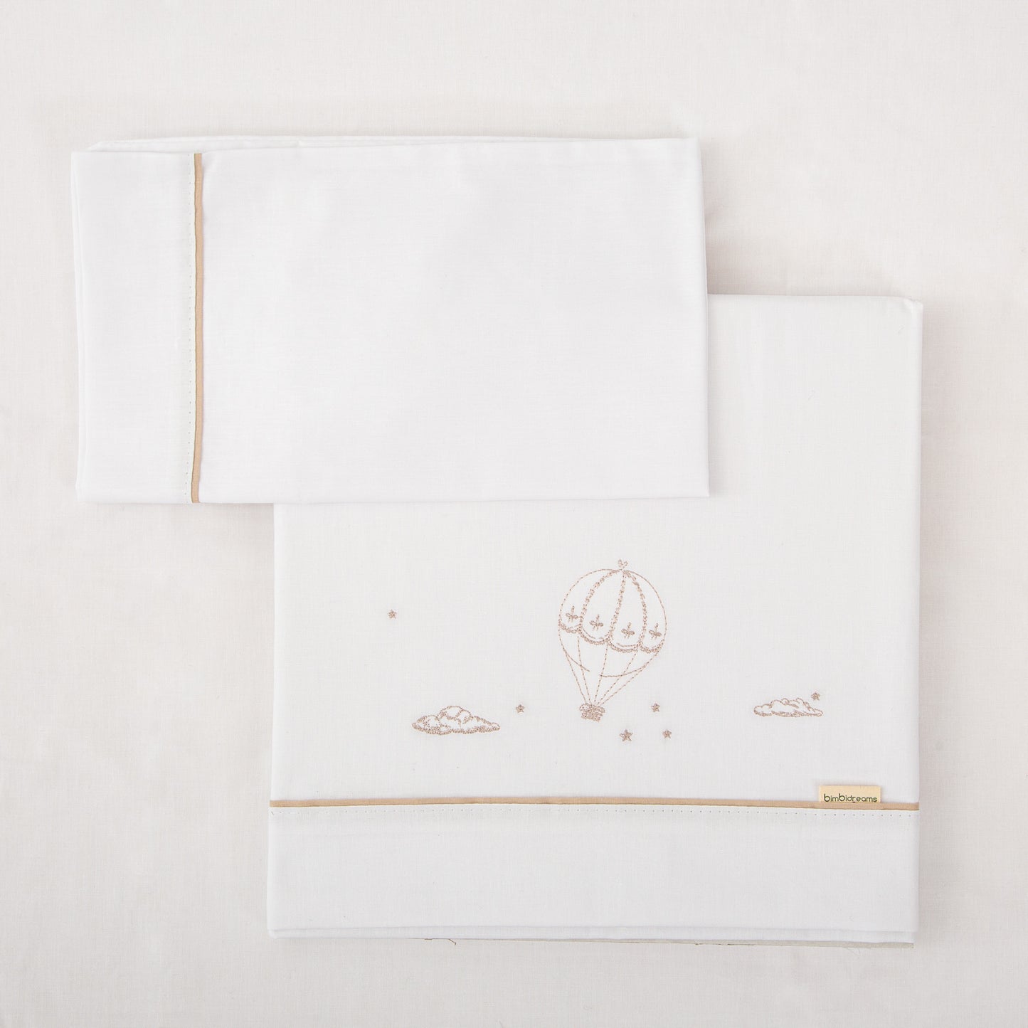 Juego sabanas algodon 100% 3 piezas Noe Blanco Lino Maxicuna (70x140)