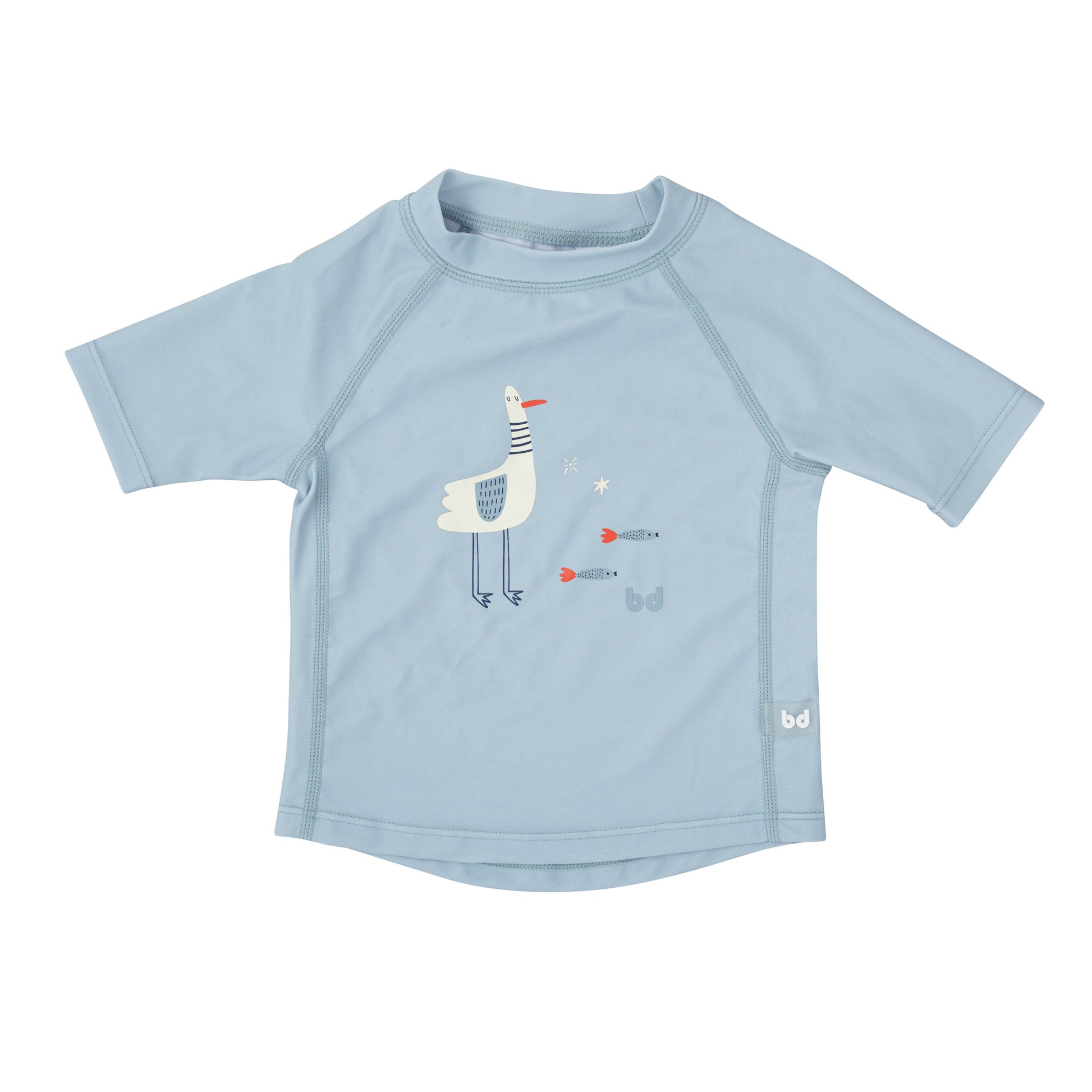 Camiseta con protección solar Gavina Azul 6-12m