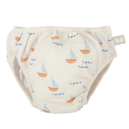 Bañador pañal Calypso Blanco Azul 6-12m