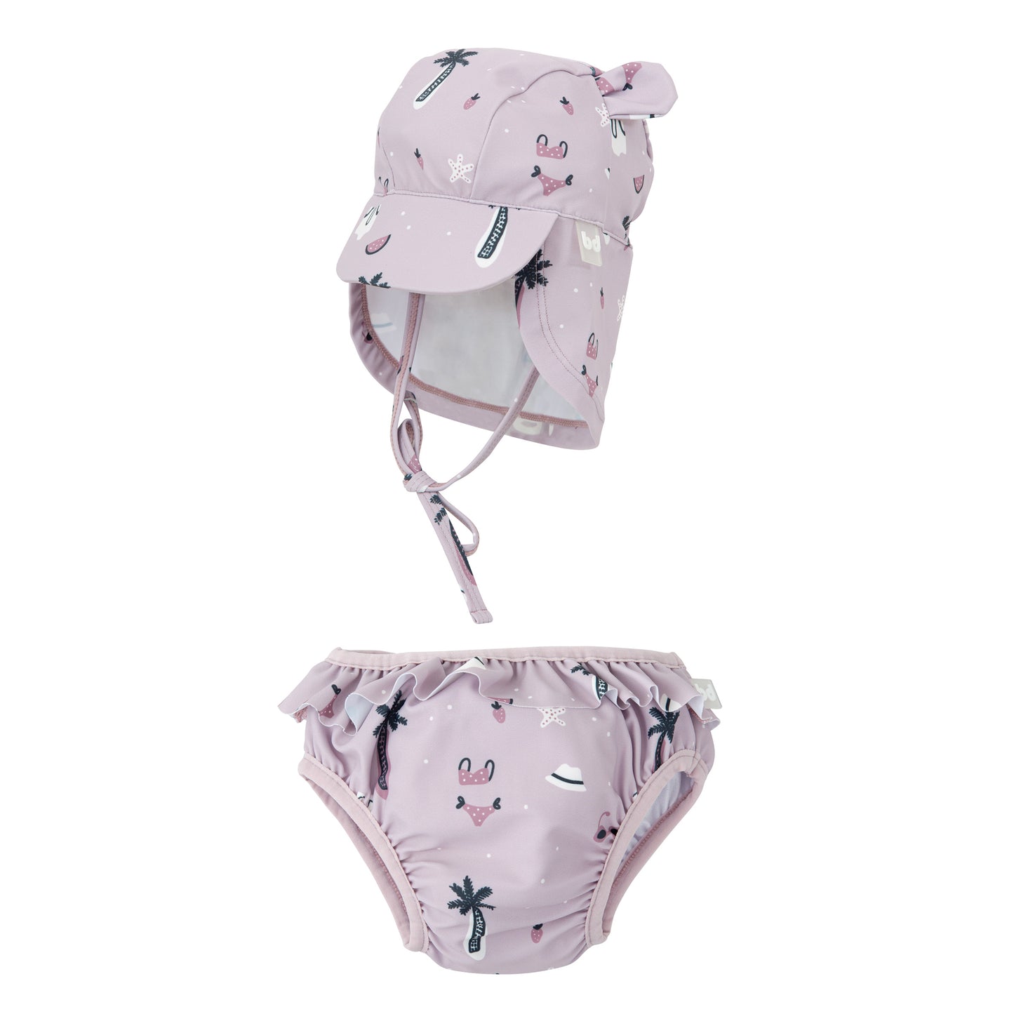 Bañador+gorra con protección solar Hawai Lila 3-9m