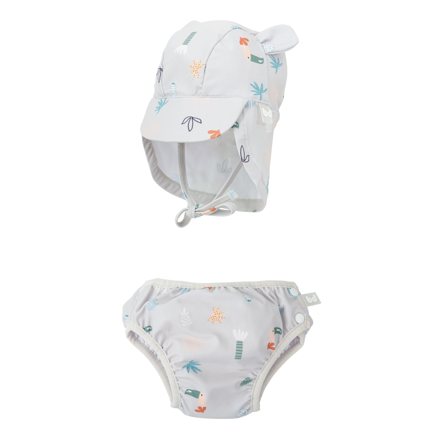 Bañador+gorra con protección solar Tucan Gris 3-9m
