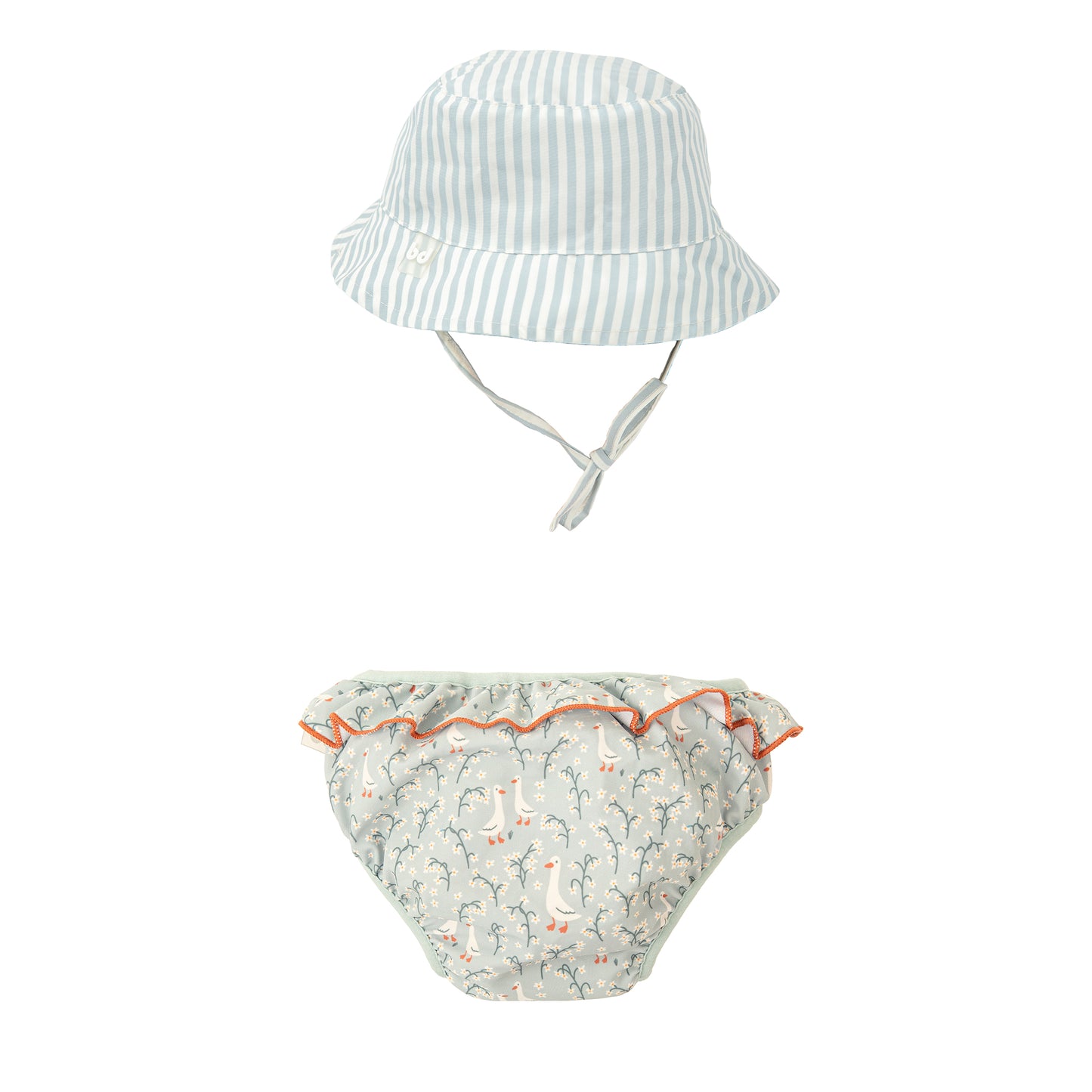 Bañador+gorra con protección solar Guss Blanco Verde 3-12m