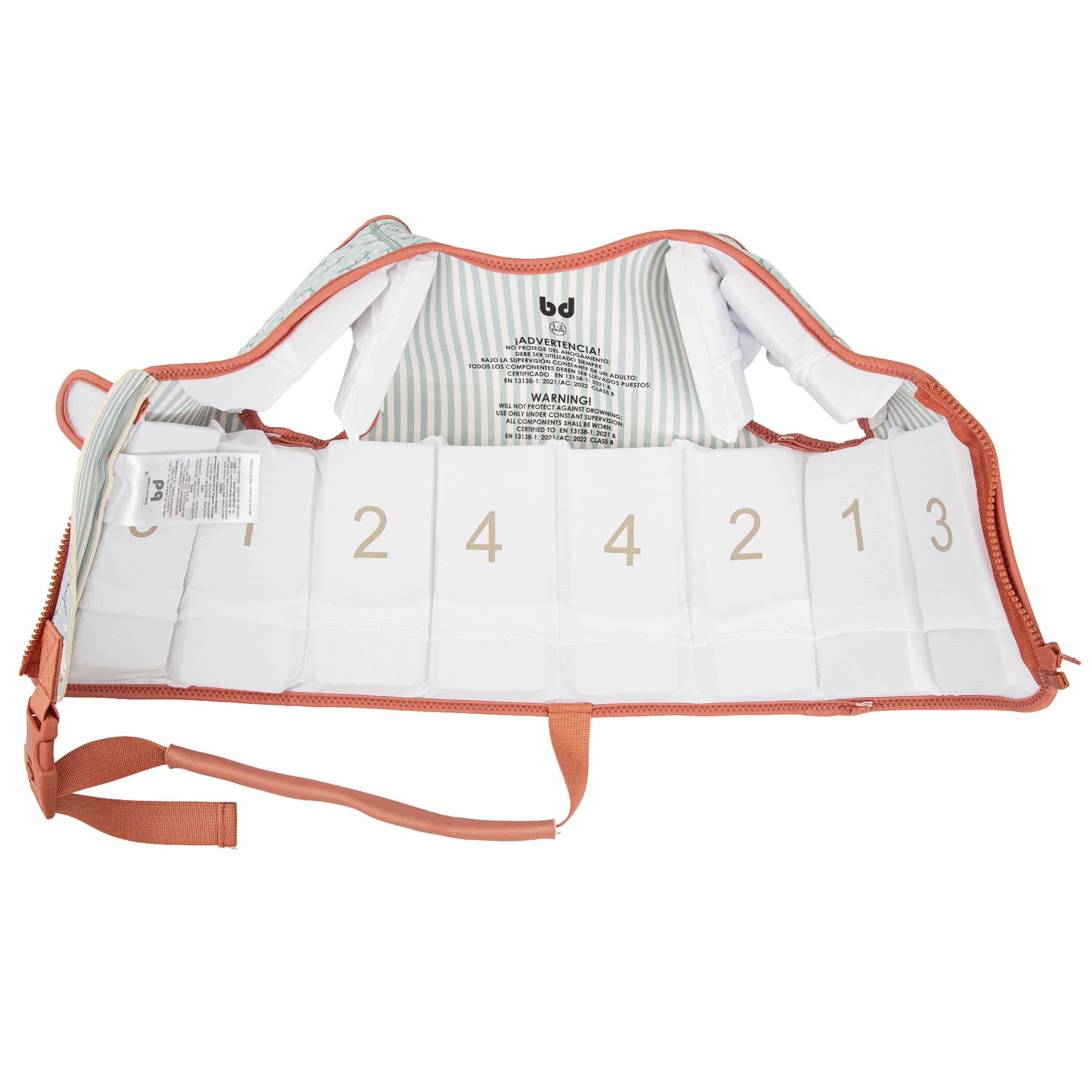 Chaleco flotador Guss Blanco Verde 3-6a