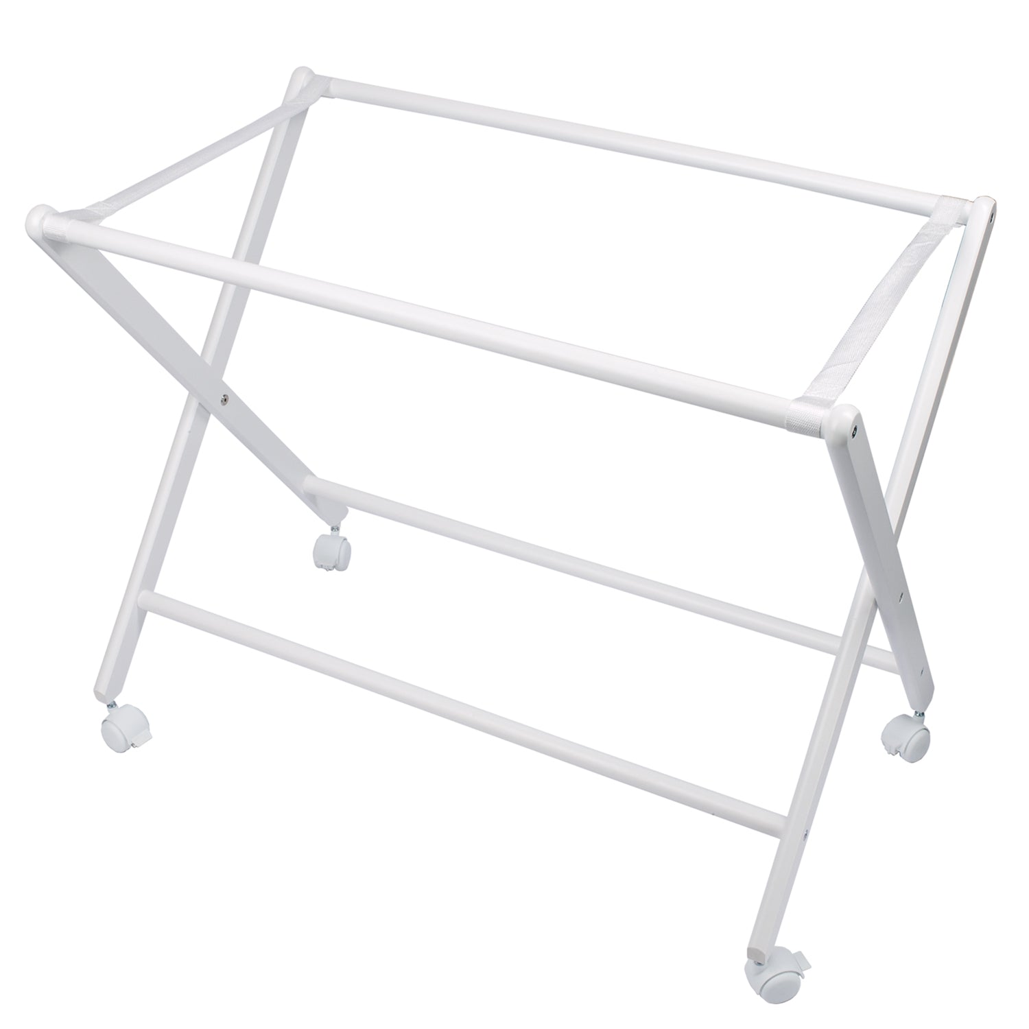 Minicuna tijera plegable homologada (estructura+cintas plegables+ruedas) Basics Blanco 68x90x71