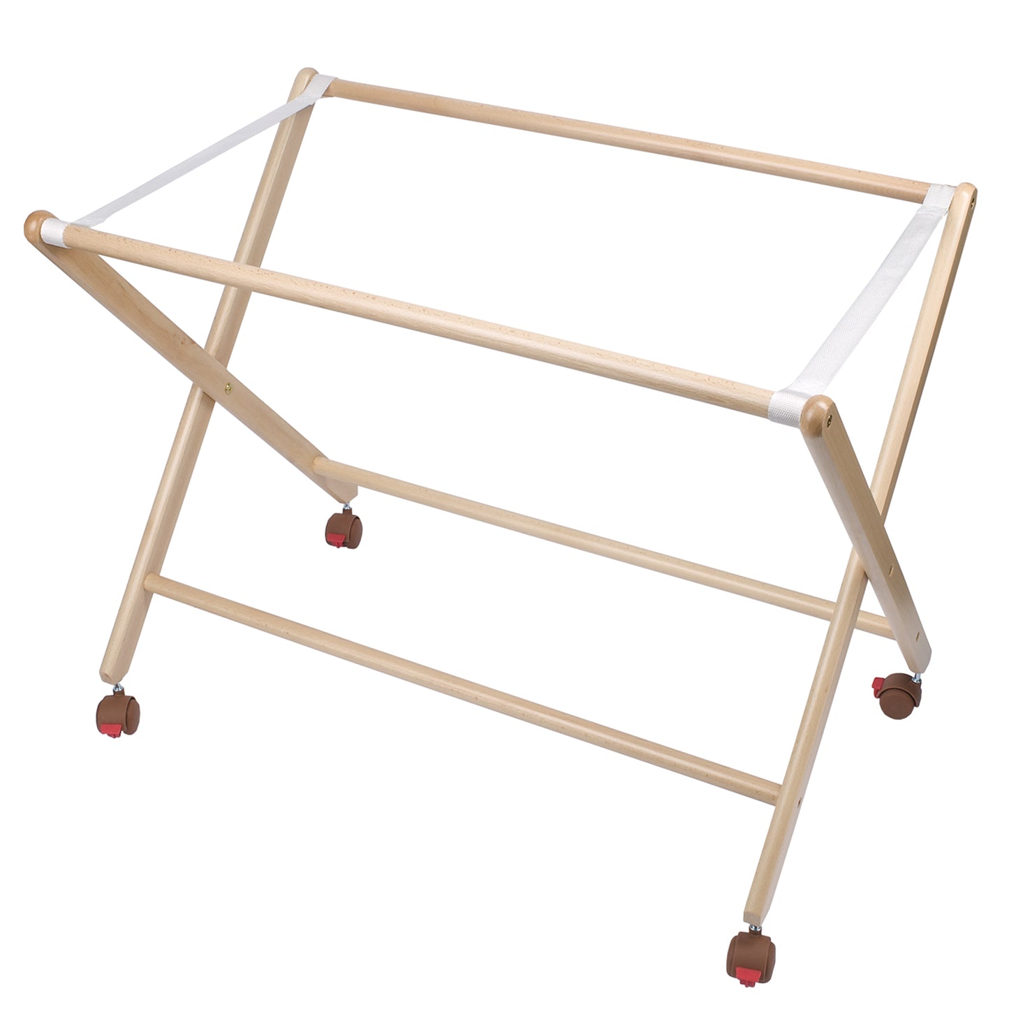 Minicuna tijera plegable homologada (estructura+cintas plegables+ruedas) Basics Natural 68x90x71