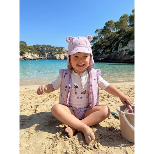 Gorra con protección solar Hawai Lila 3-9m 2