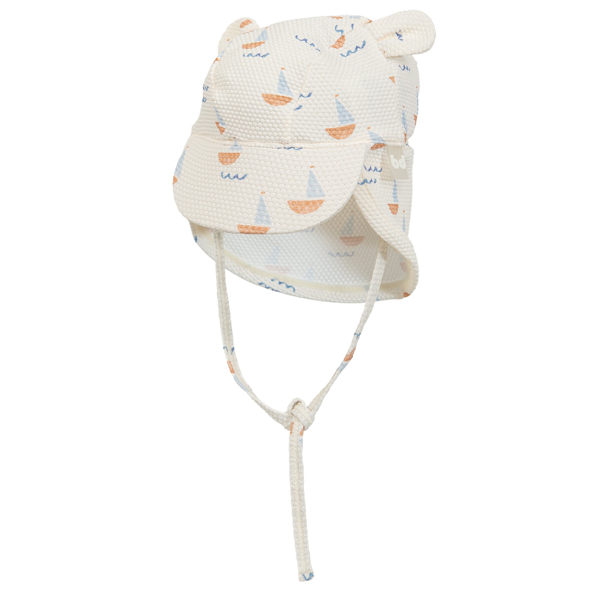 Gorra con protección solar Calypso Blanco Azul 3-12m