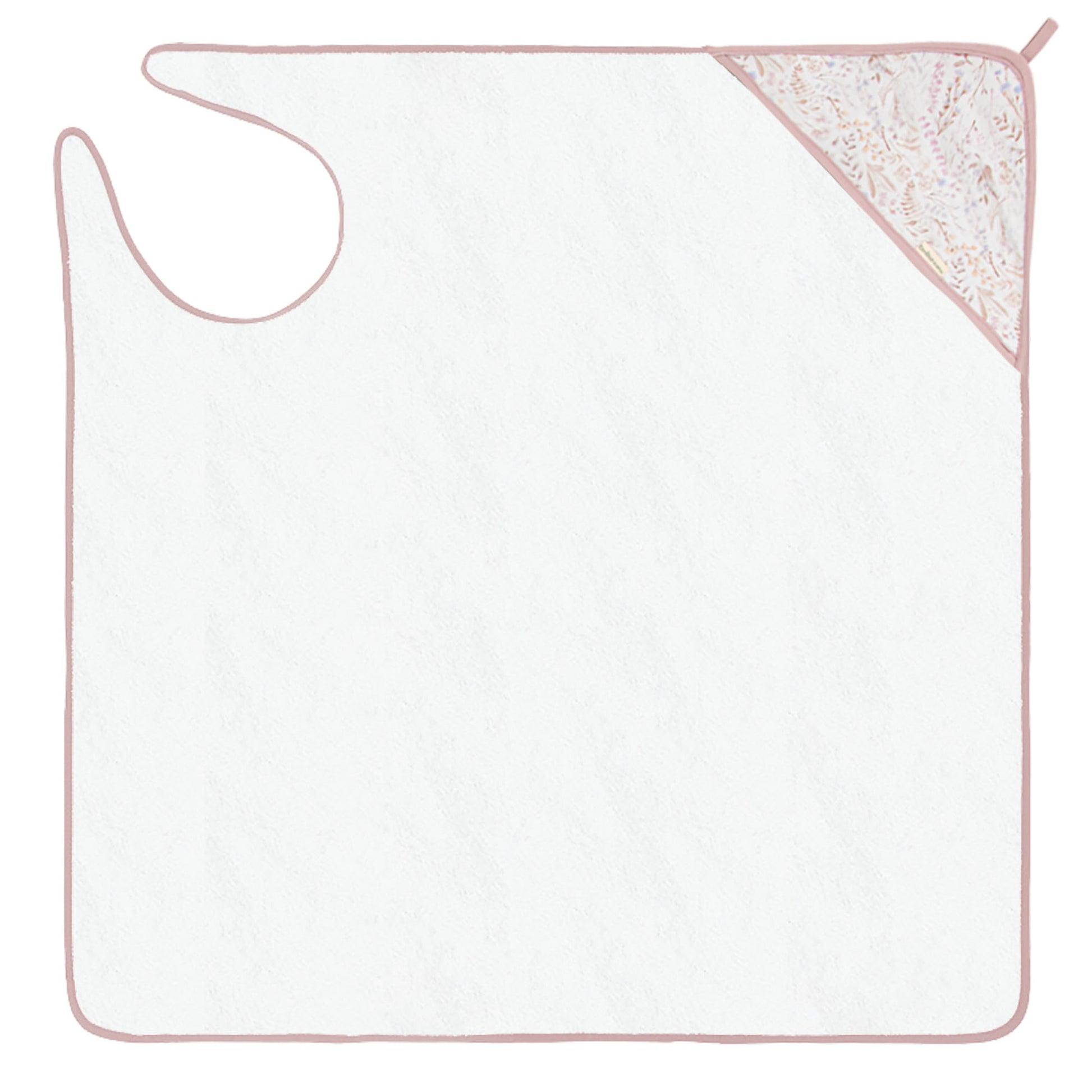 Capa de baño bebé manos libre Niza Blanco Lila 100X100