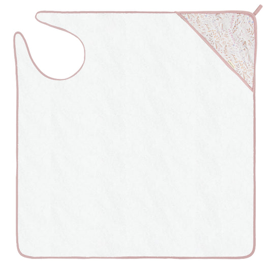 Capa de baño bebé manos libre Niza Blanco Lila 100X100