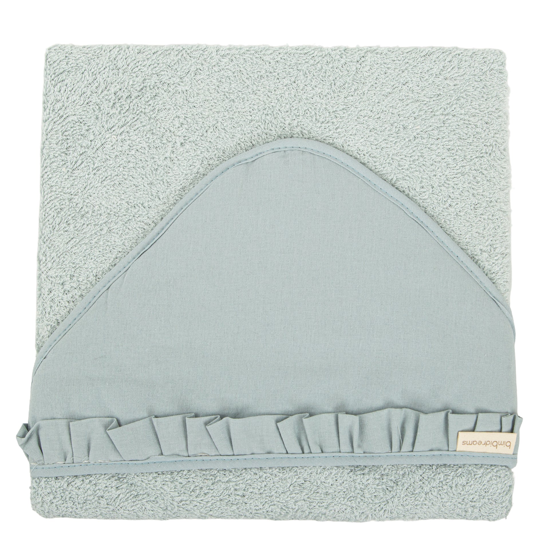 Capa de baño bebé manos libre Algodon Stone Washed Azul Grisaceo 100X100