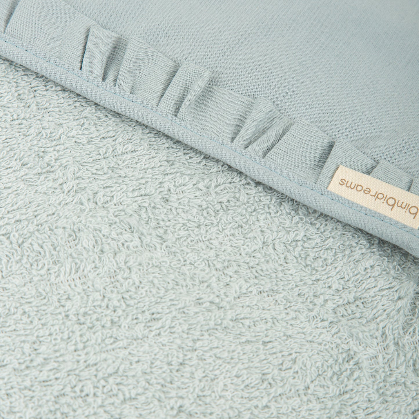 Capa de baño bebé manos libre Algodon Stone Washed Azul Grisaceo 100X100