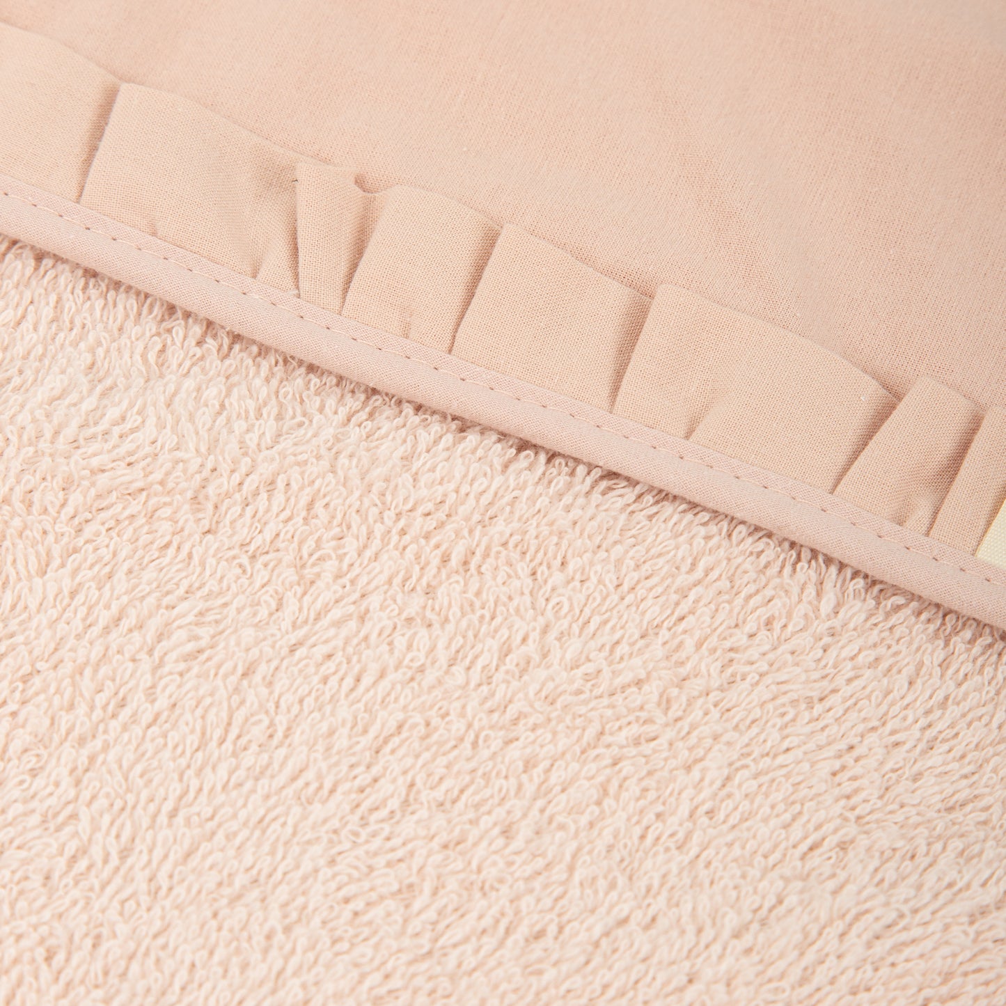 Capa de baño bebé manos libre Algodon Stone Washed Rosa Empolvado 100X100