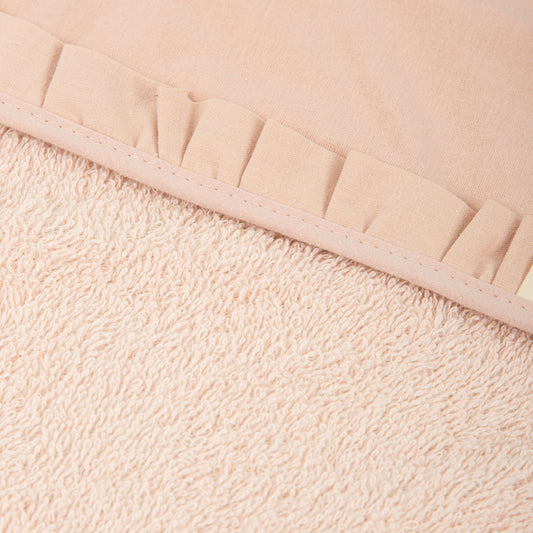 Capa de baño bebé manos libre Algodon Stone Washed Rosa Empolvado 100X100