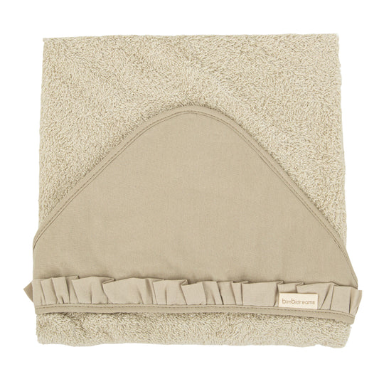 Capa de baño bebé manos libre Algodon Stone Washed Verde Musgo 100X100