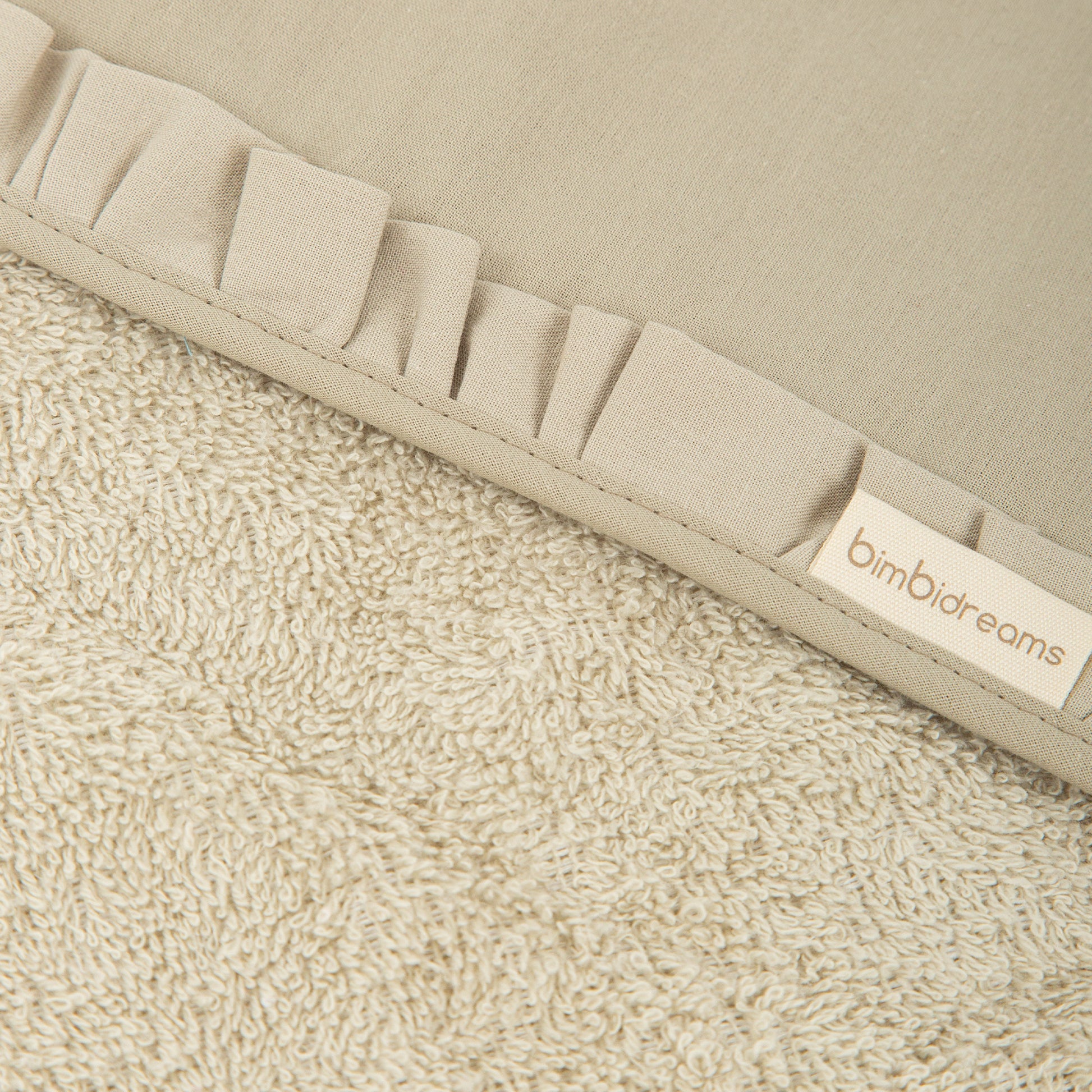 Capa de baño bebé manos libre Algodon Stone Washed Verde Musgo 100X100