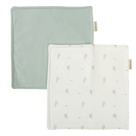 Toallita Bebé - set 2 Blue Sky Blanco Verde 30x30