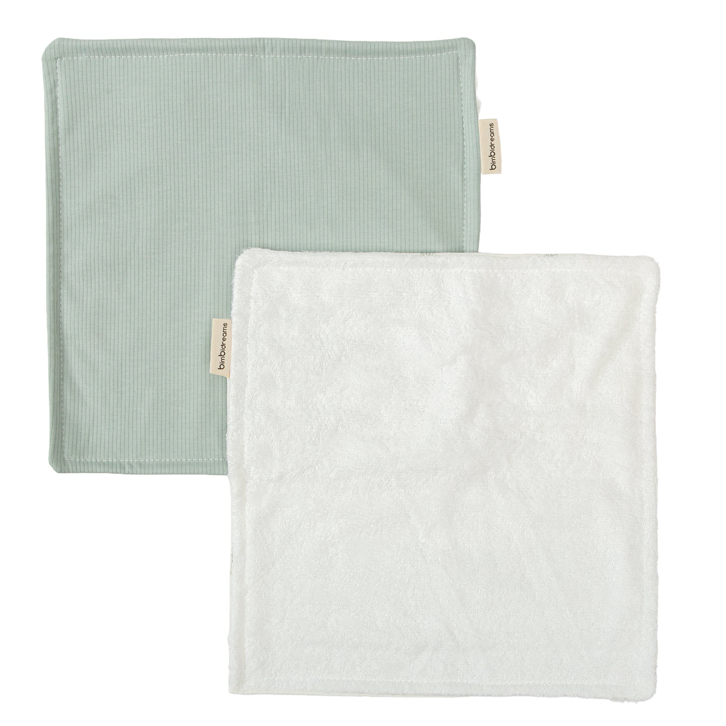 Toallita Bebé - set 2 Blue Sky Blanco Verde 30x30