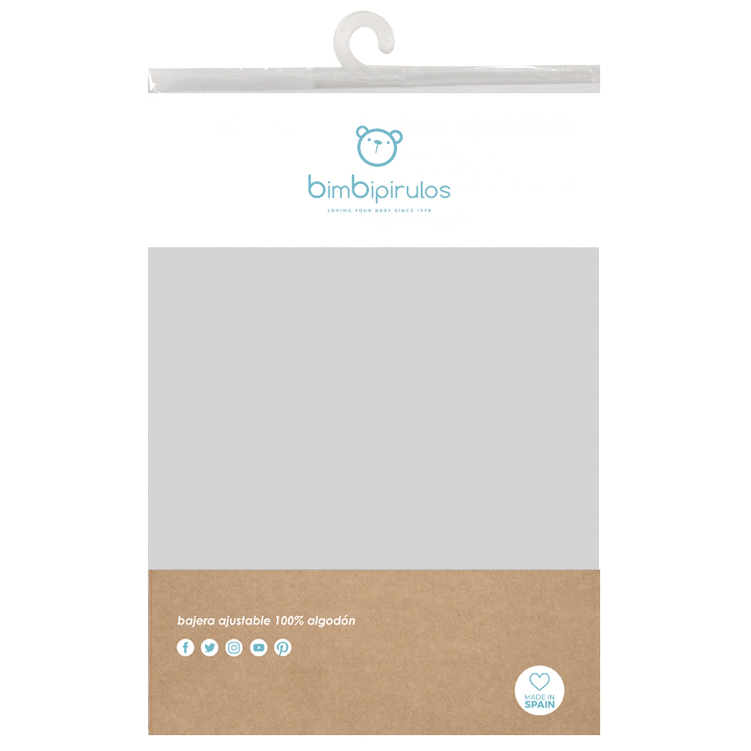 Sabana bajera punto Basics Gris Cuna (60x120) 2
