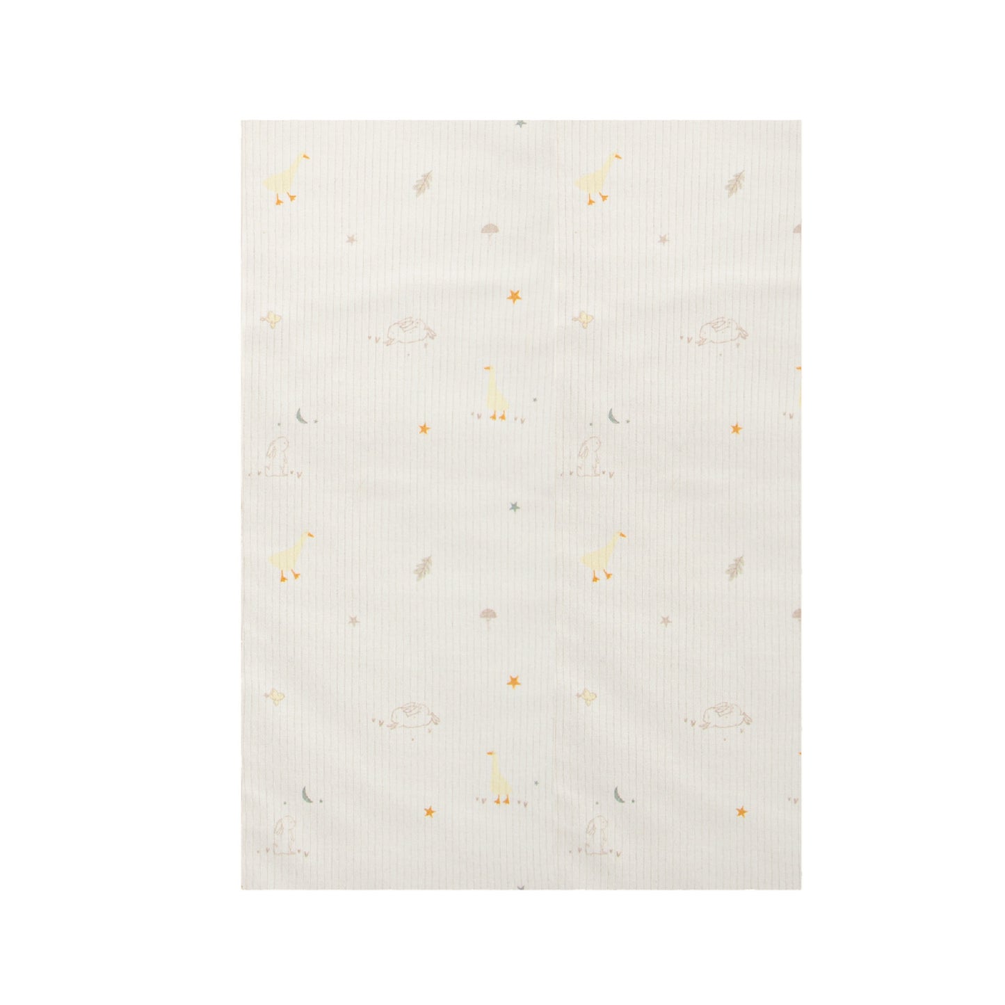 Sabana bajera punto Happy Forest Blanco Lino Cuna (60x120)