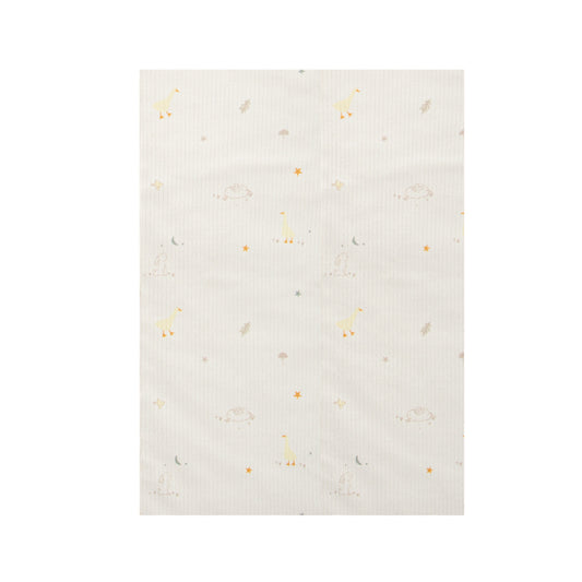 Sabana bajera punto Happy Forest Blanco Lino Cuna (60x120)
