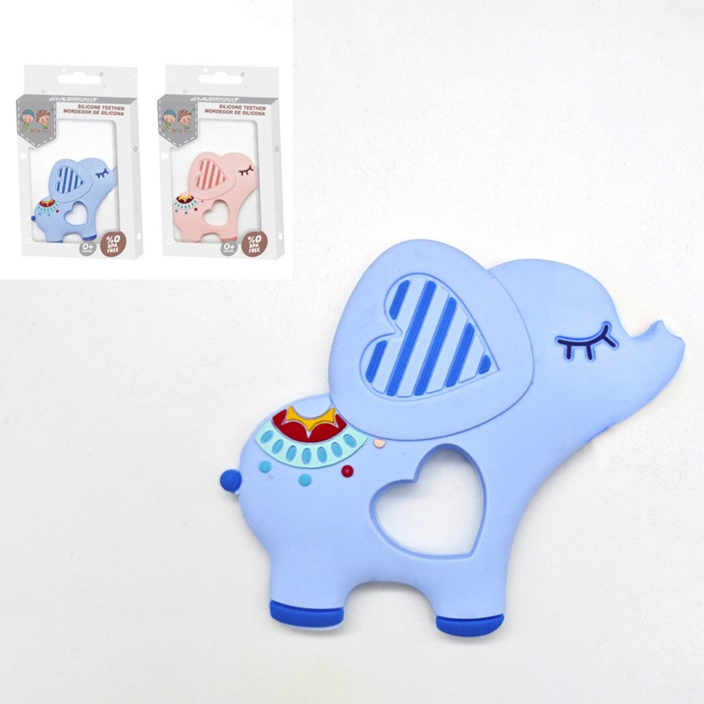 Mordedor de silicona elefante azul Gamberritos