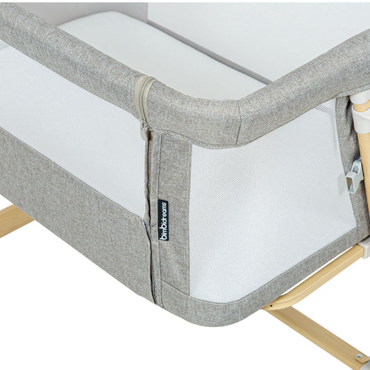 Minicuna Colecho metal Basics Lino 90x54x(78/89)