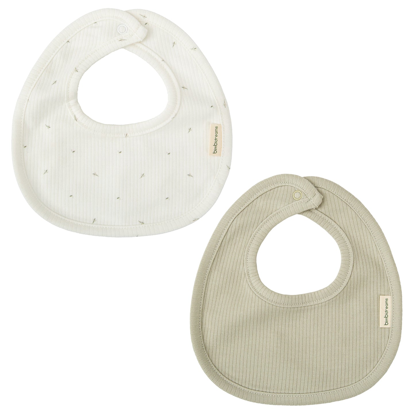Babero pack 2 Cornelia Blanco Verde 19x19